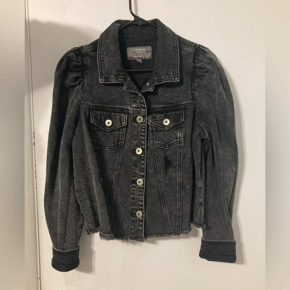 Torrid puff sleeve denim jacket - Picture 5 of 17